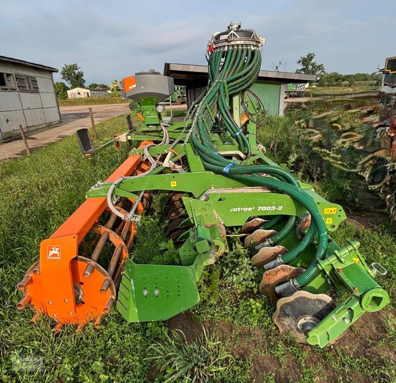Kurzscheibenegge del tipo Amazone Catros+7003-2/ Green Drill/ Vogelsang Gülleverteiler, Gebrauchtmaschine In Pragsdorf (Immagine 1)