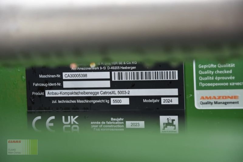 Kurzscheibenegge des Typs Amazone CATROS XL 5003-2, Gebrauchtmaschine in Wülfershausen a.d.Saale (Bild 11)