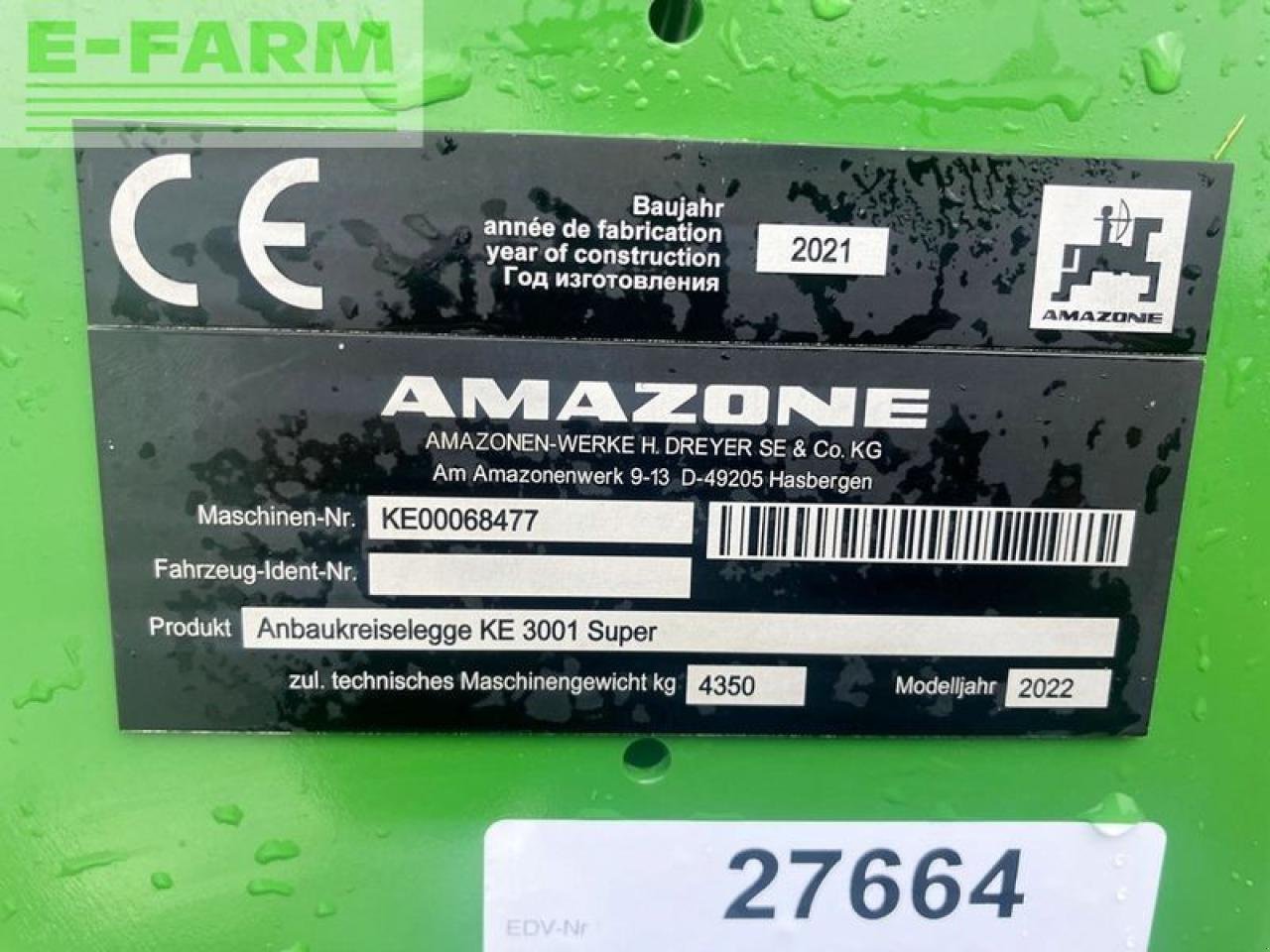 Kurzscheibenegge des Typs Amazone ke 3001 super kreiselegge, Gebrauchtmaschine in SANKT MARIENKIRCHEN BEI SCHÄRDING (Bild 11)