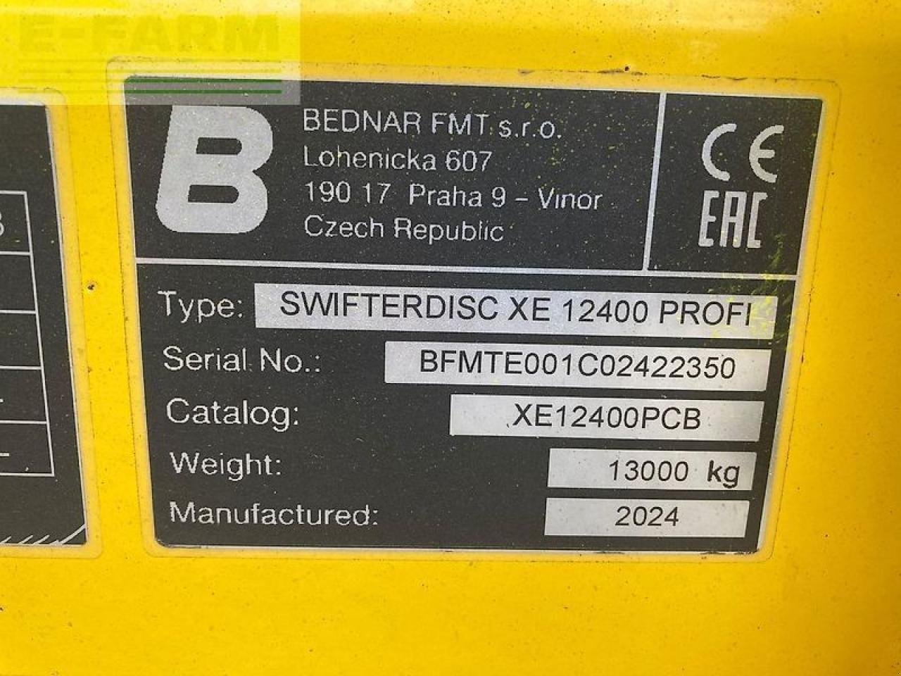 Kurzscheibenegge des Typs Bednar xe 12400 profi +alfa 800, Gebrauchtmaschine in NEUENDORF AM SPECK (Bild 10)