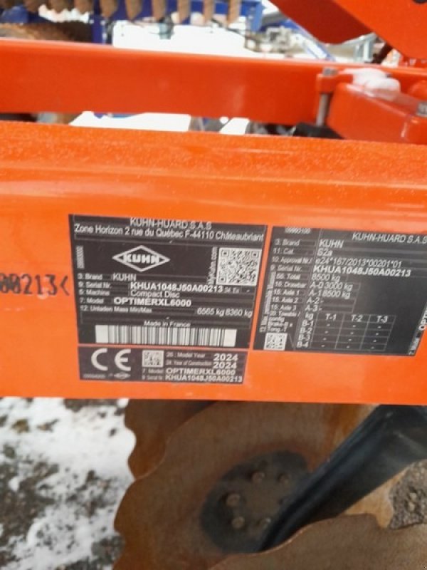 Kurzscheibenegge del tipo Kuhn Optimer XL 6000, Neumaschine In Bad Freienwalde (Immagine 7)