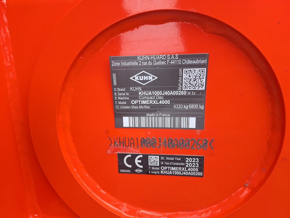 Kurzscheibenegge Türe ait Kuhn Optimer XL4000, Gebrauchtmaschine içinde Meerane (resim 5)