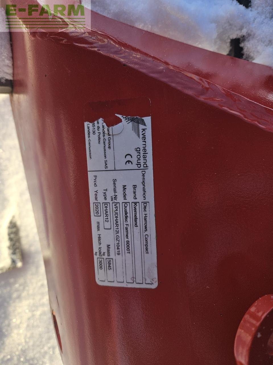 Kurzscheibenegge del tipo Kverneland Qualidisc Farmer 6000T, Gebrauchtmaschine en ELEJA (Imagen 9)