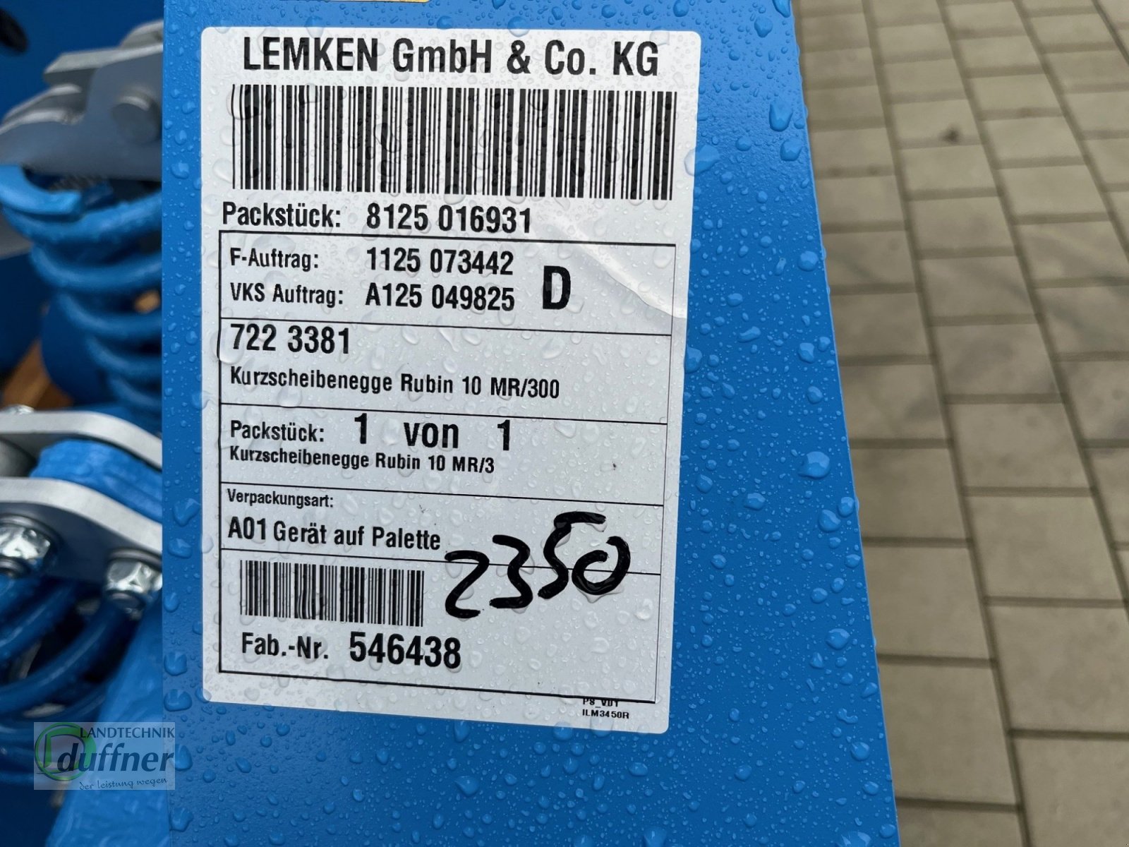 Kurzscheibenegge a típus Lemken Rubin 10/300 MR, Neumaschine ekkor: Hohentengen (Kép 3)