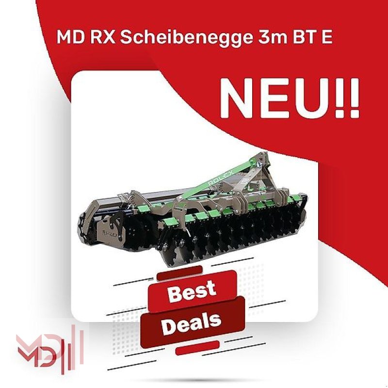 Kurzscheibenegge tip MD Landmaschinen RX SCHEIBENEGGE BT E, Neumaschine in Zeven (Poză 1)