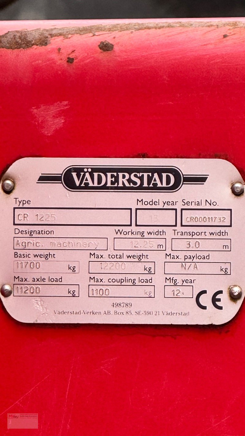 Kurzscheibenegge Türe ait Väderstad Carrier 1225 # CrossCutter#neue Steelrunner, Gebrauchtmaschine içinde Neubrandenburg (resim 29)