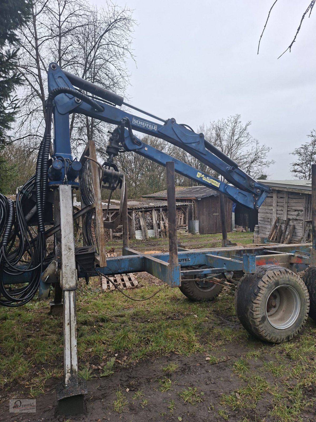 Ladekran des Typs Scheifele Forstkran, Gebrauchtmaschine in Regen (Bild 1)