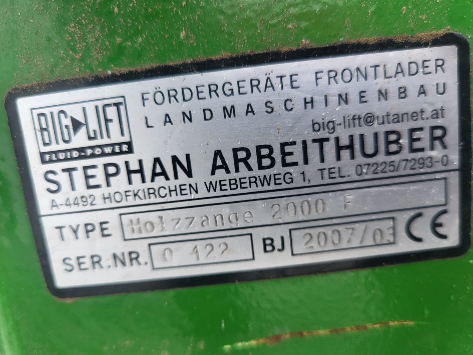 Ladekrane & Rückezange tipa BIG-Lift Rückezange Big Lift 2000 F, Gebrauchtmaschine u NATTERNBACH (Slika 9)