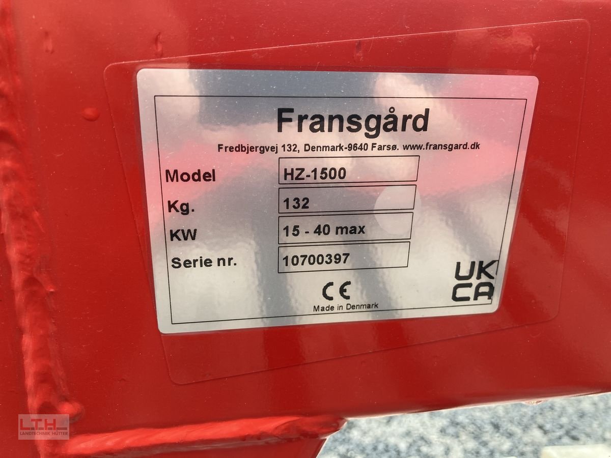 Ladekrane & Rückezange des Typs Fransgard HZ 1500, Neumaschine in Gnas (Bild 7)