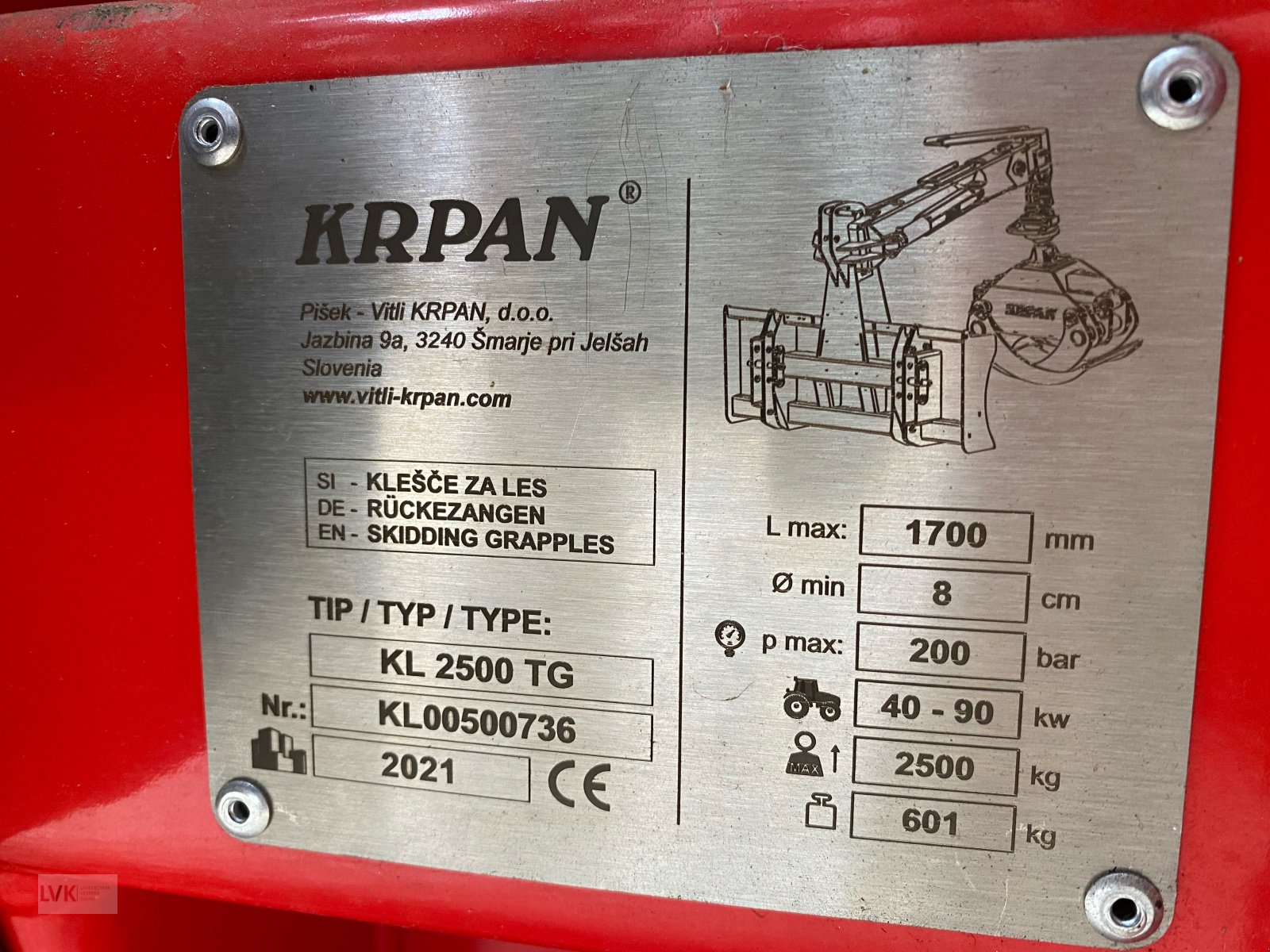Ladekrane & Rückezange des Typs Krpan KL 2500 TG, Neumaschine in Weißenburg (Bild 5)
