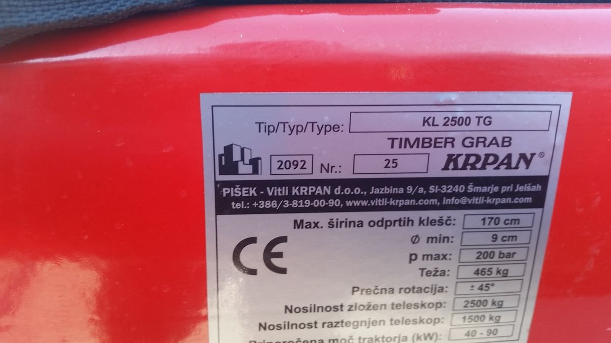 Ladekrane & Rückezange des Typs Krpan KL 2500 TG, Neumaschine in Bezau (Bild 8)