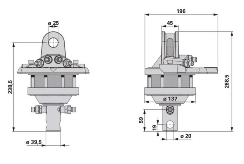 Ladekrane & Rückezange des Typs Sonstige Rotator CR100 1t zu Holzzange, Neumaschine in St Peter am Ottersbach (Bild 2)