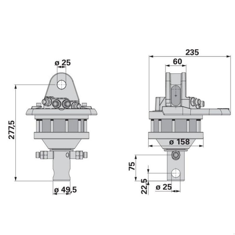 Ladekrane & Rückezange of the type Sonstige Rotator CR300 Welle DM 49,5mm 3to, Neumaschine in Tamsweg (Picture 2)