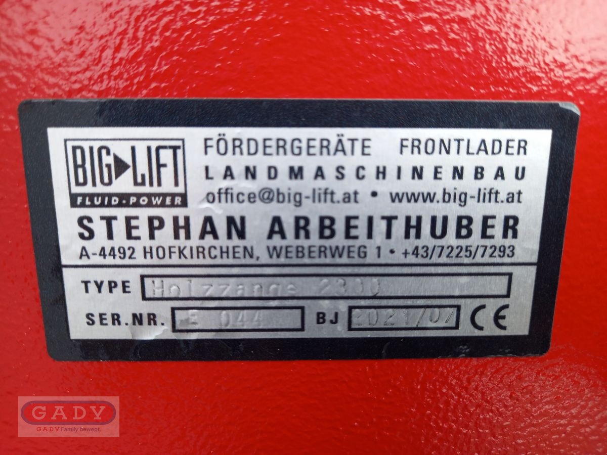 Ladekrane & Rückezange des Typs Sonstige Rückezange BIG LIFT 2300, Neumaschine in Lebring (Bild 11)