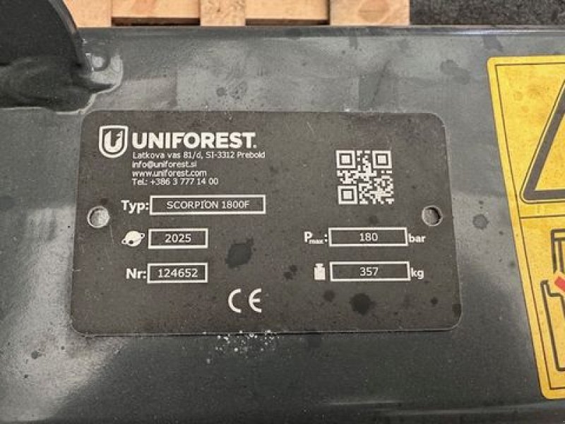 Ladekrane & Rückezange a típus Uniforest Rückezange Scorpion 1800FH mit hydr. Rotator, Neumaschine ekkor: Tamsweg (Kép 8)