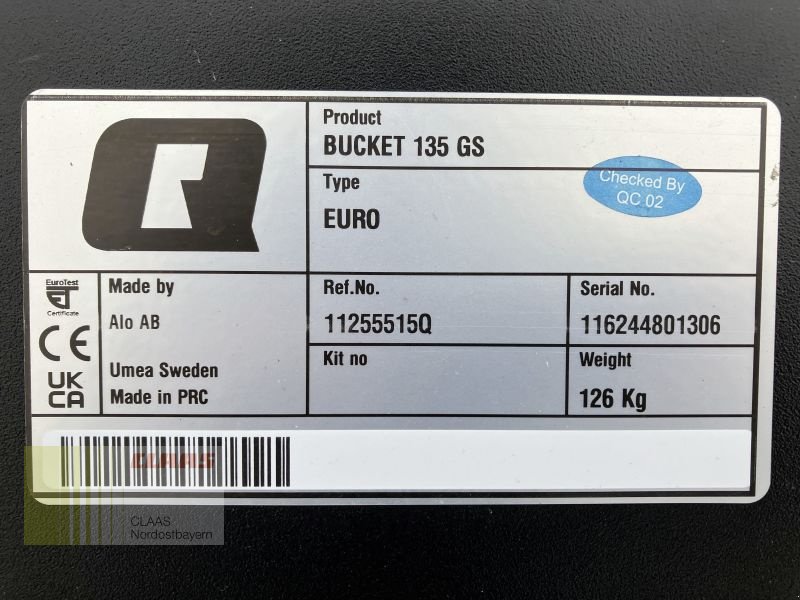 Ladeschaufel van het type Alö BUCKET 135 GS, Neumaschine in Bad Abbach (Foto 9)