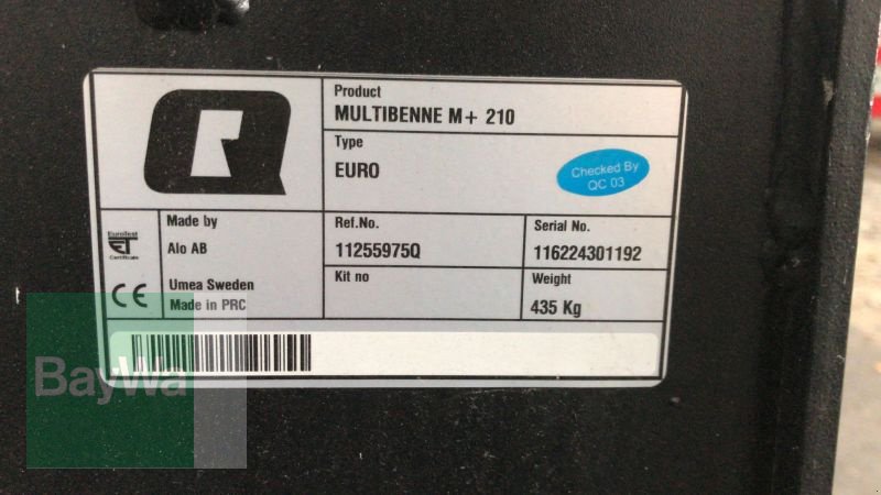 Ladeschaufel des Typs Alö MULTIBENNE M+ 210, Gebrauchtmaschine in Mindelheim (Bild 11)