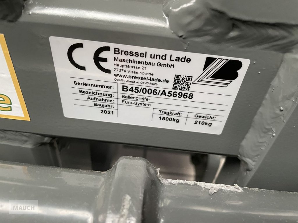 Ladeschaufel des Typs Bressel & Lade Ballengreifer B45, Neumaschine in Burgkirchen (Bild 7)