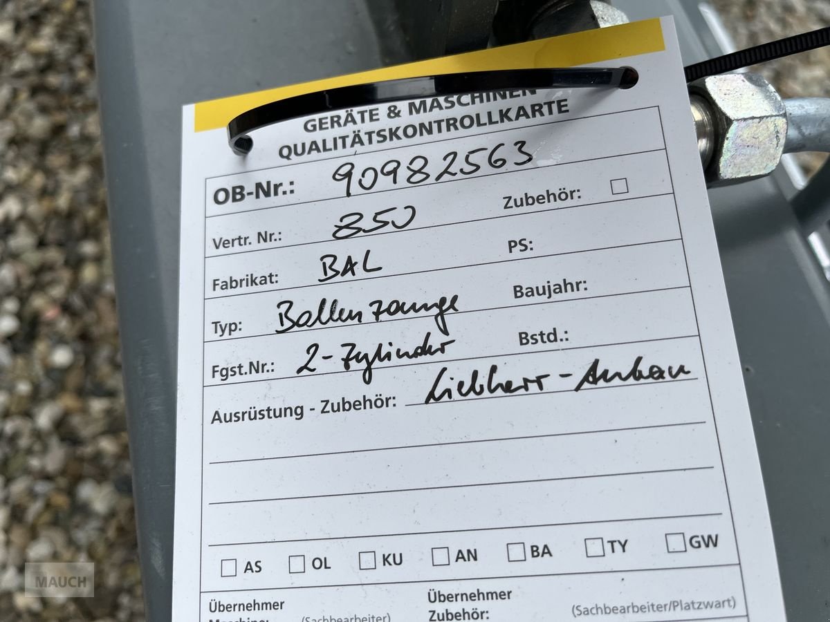 Ladeschaufel des Typs Bressel & Lade Ballenzange RBZ 10 mit Liebherraufnahme + Faster, Gebrauchtmaschine in Burgkirchen (Bild 10)