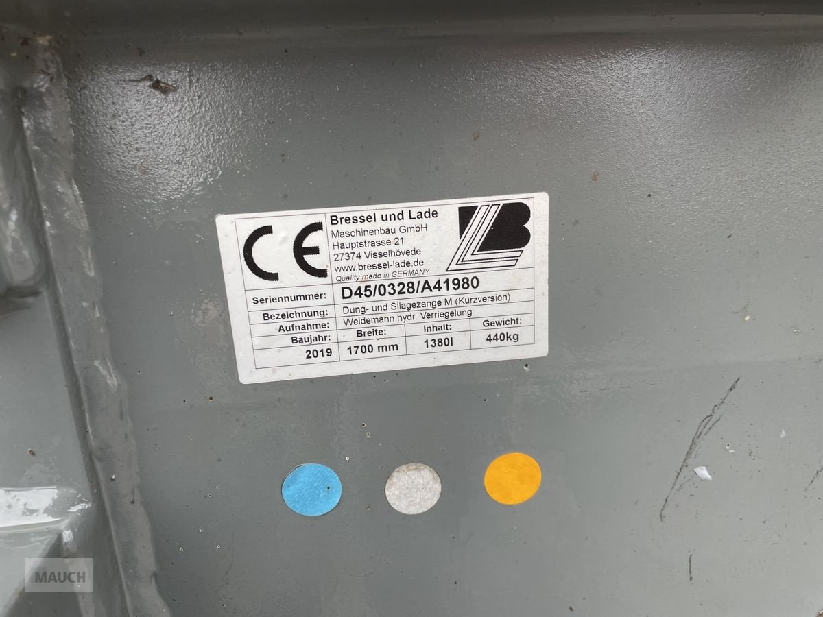 Ladeschaufel tipa Bressel & Lade Dung- und Silagezange D45 1700mm oder 1900mm, Vorführmaschine u Burgkirchen (Slika 15)