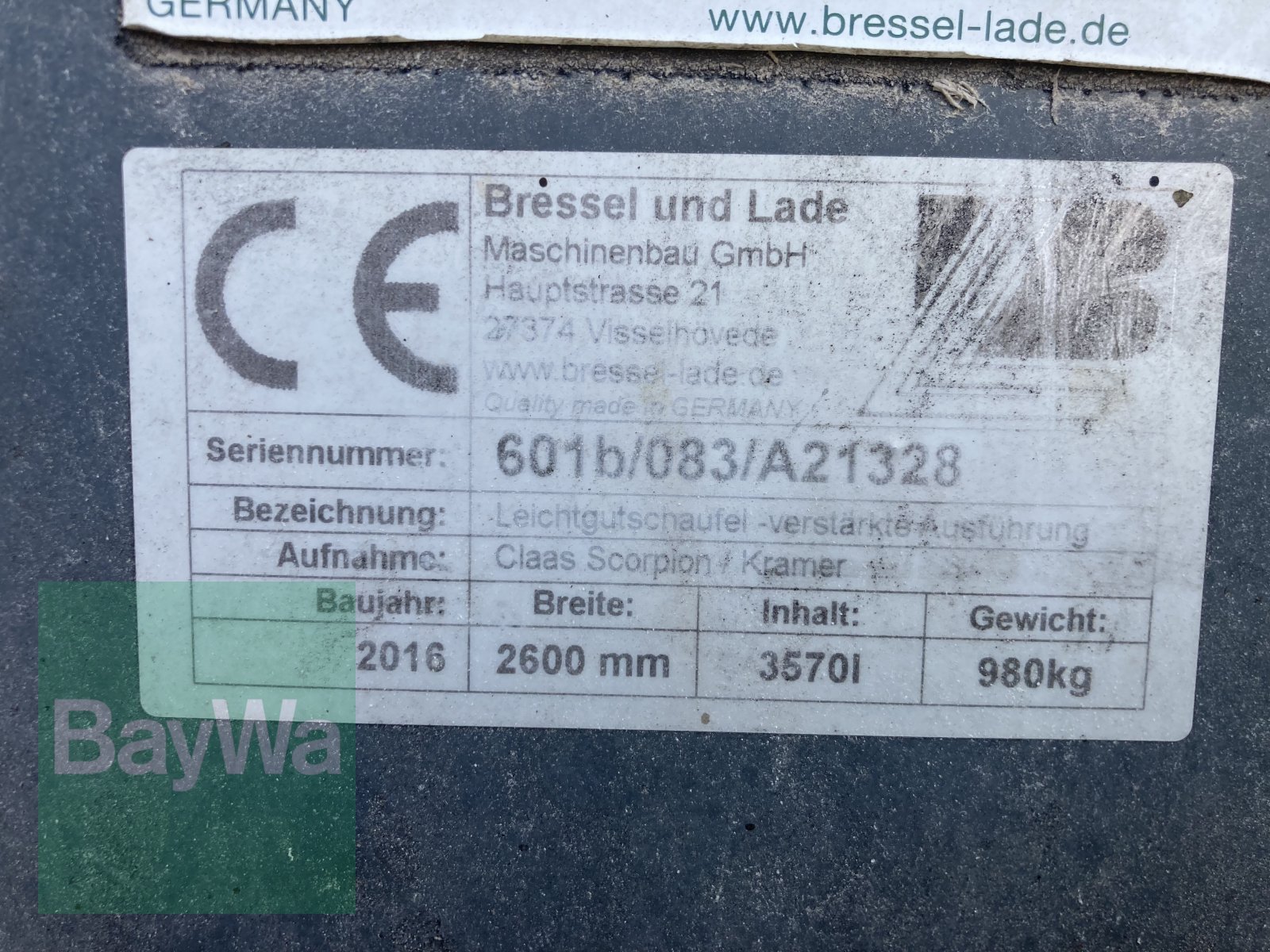 Ladeschaufel des Typs Bressel & Lade Leichtgutschaufel 260cm, Gebrauchtmaschine in Giebelstadt (Bild 8)