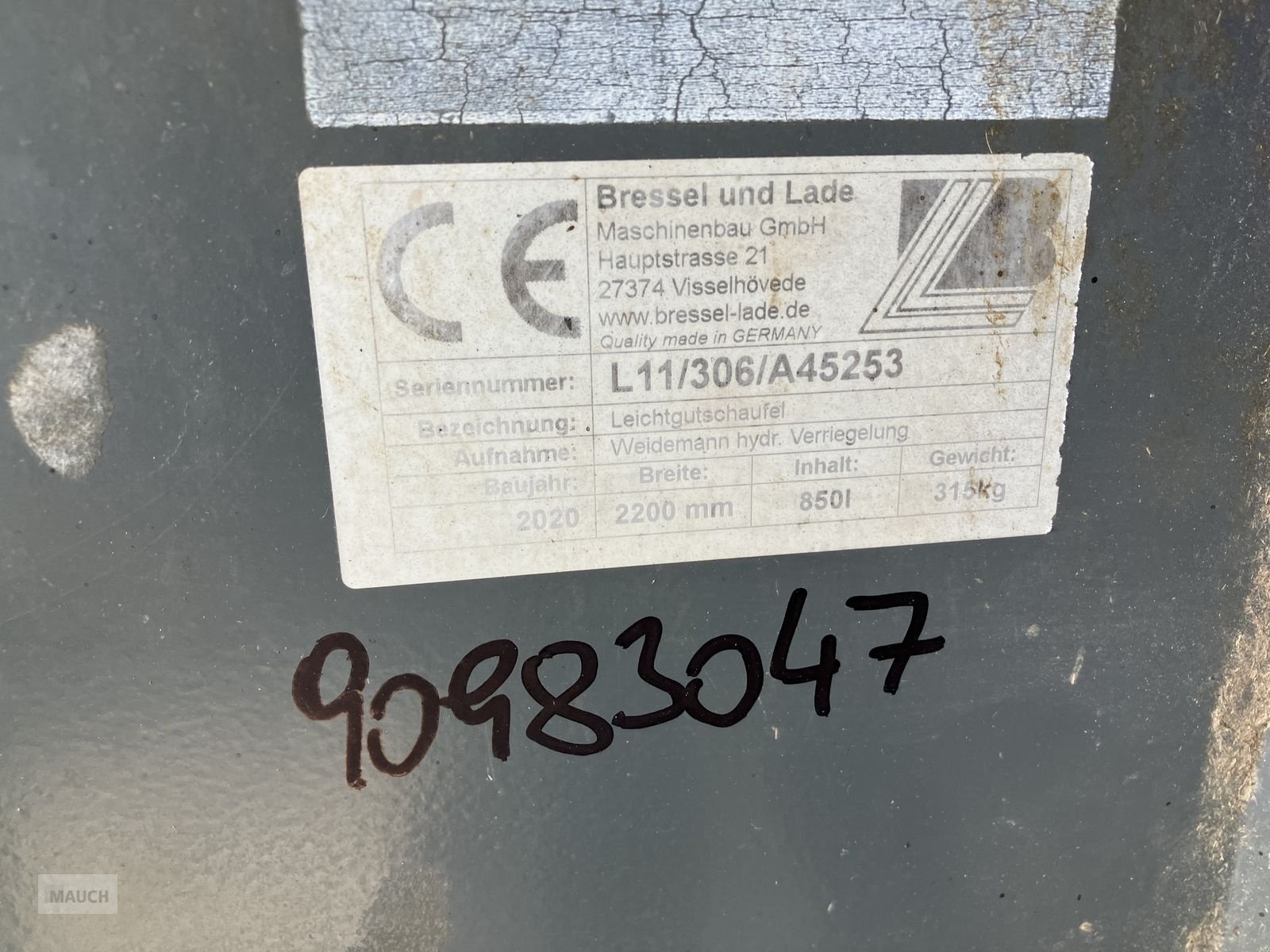 Ladeschaufel des Typs Bressel & Lade Schaufel 2200mm, Gebrauchtmaschine in Burgkirchen (Bild 5)