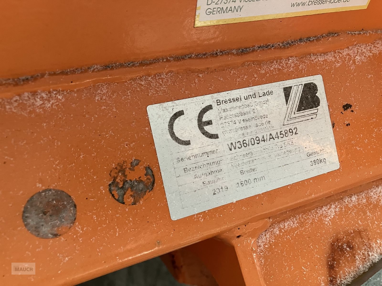 Ladeschaufel van het type Bressel & Lade Schneeschild 1600mm Weidemann Aufnahme, Neumaschine in Burgkirchen (Foto 2)