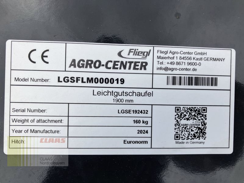 Ladeschaufel του τύπου Fliegl LGSFLM000019 LGS 1.900MM, Neumaschine σε Cham (Φωτογραφία 9)