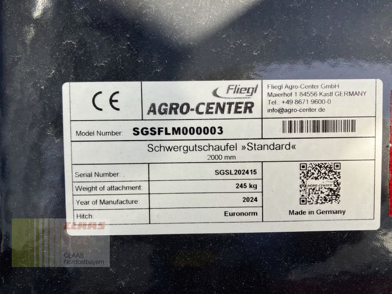 Ladeschaufel des Typs Fliegl SGSFLM000003V SGS 2.000MM, Neumaschine in Schwandorf (Bild 6)