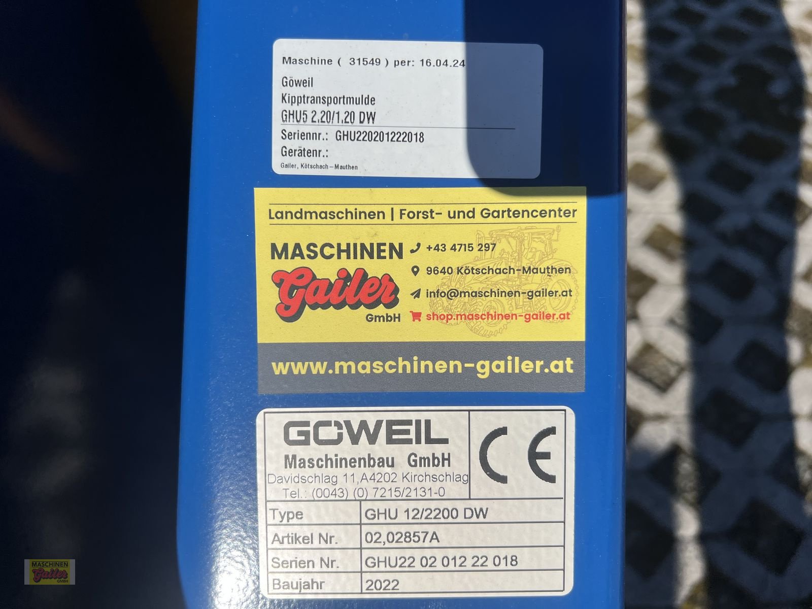 Ladeschaufel del tipo Göweil GHU 12/2200 DW, Neumaschine In Kötschach (Immagine 4)