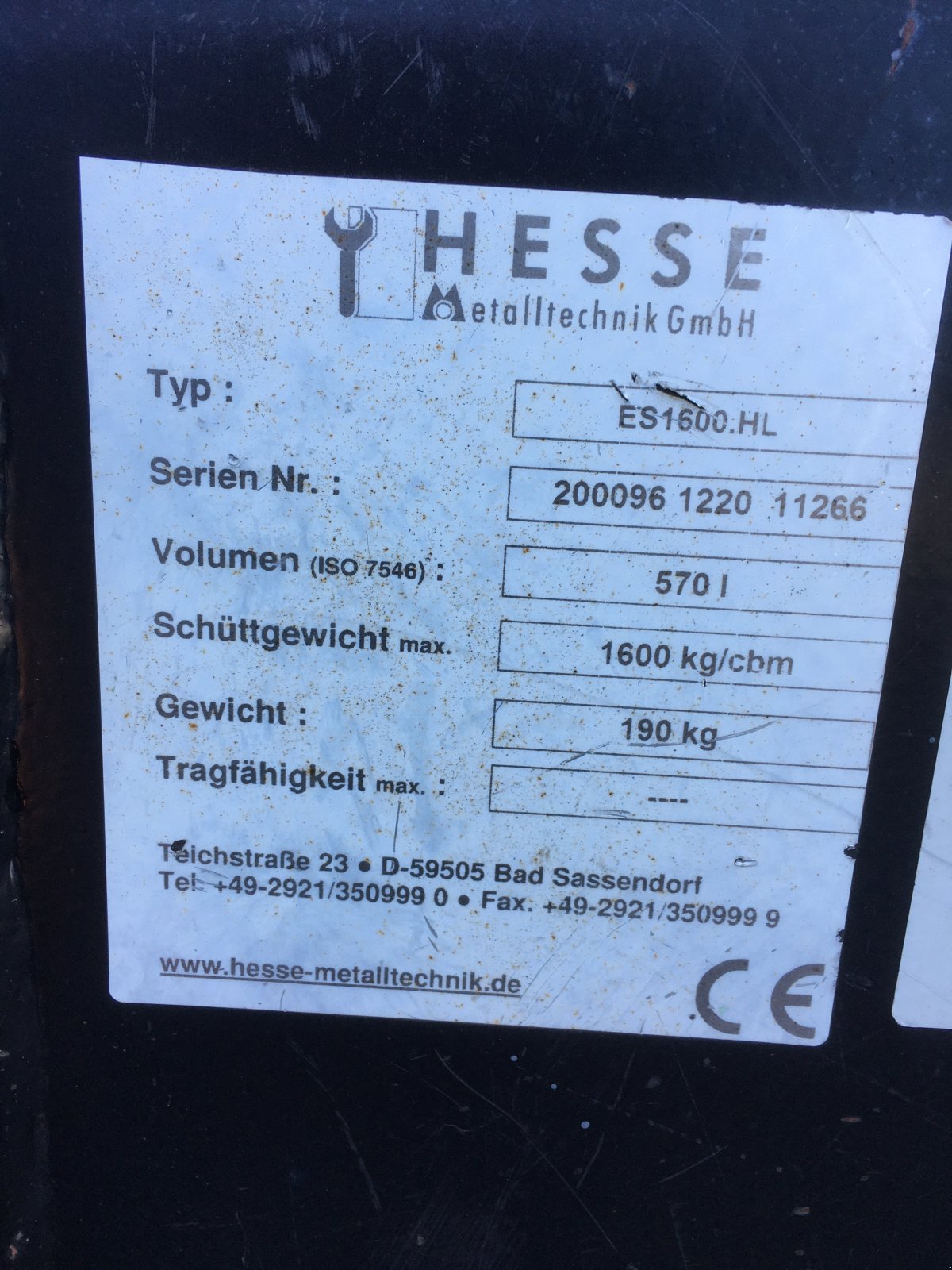 Ladeschaufel des Typs Hesse ES 1600 HL, Gebrauchtmaschine in Kochel am See (Bild 2)