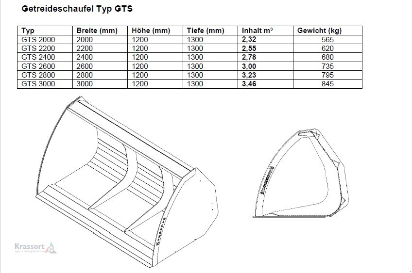 Ladeschaufel des Typs Krassort Getreide / Volumenschaufel, Neumaschine in Sassenberg (Bild 12)