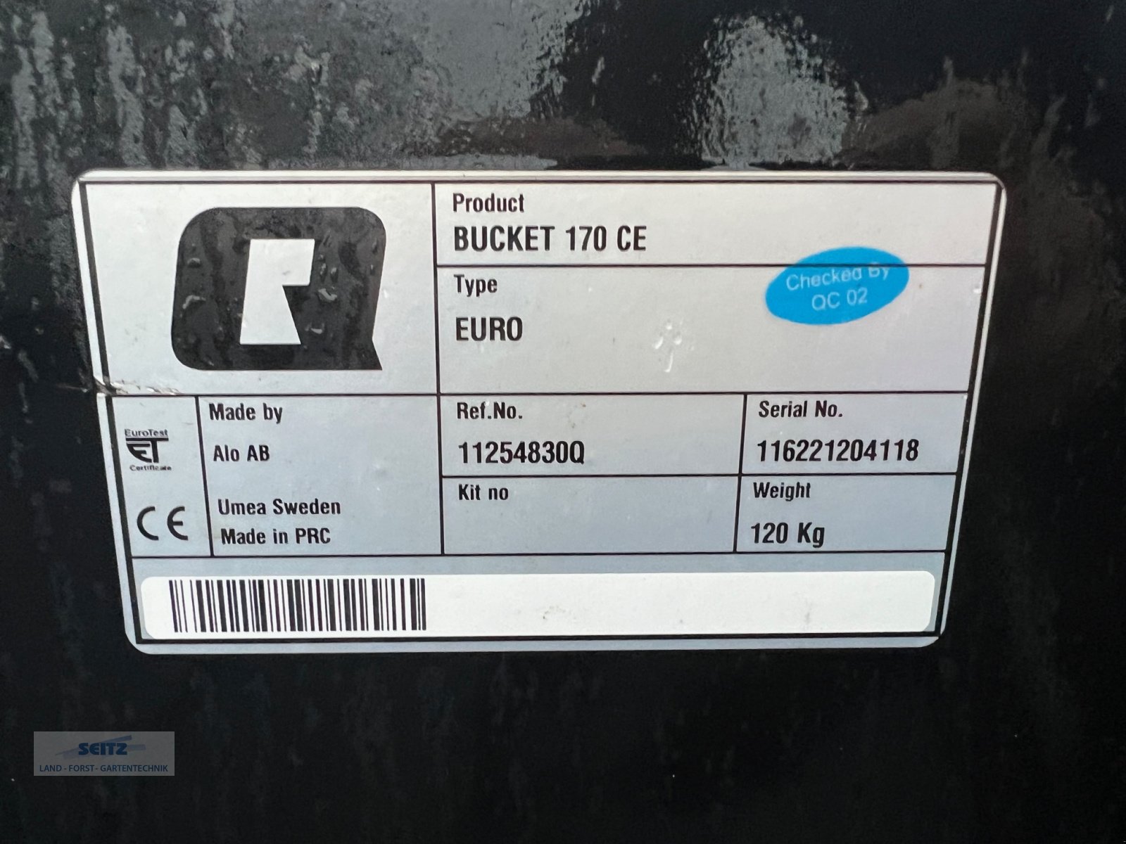 Ladeschaufel des Typs Quicke CE 170, Neumaschine in Lindenfels-Glattbach (Bild 2)