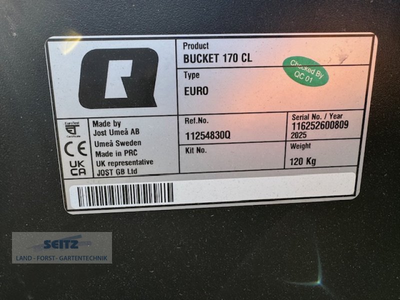 Ladeschaufel a típus Quicke CL 170, Neumaschine ekkor: Lindenfels-Glattbach (Kép 3)