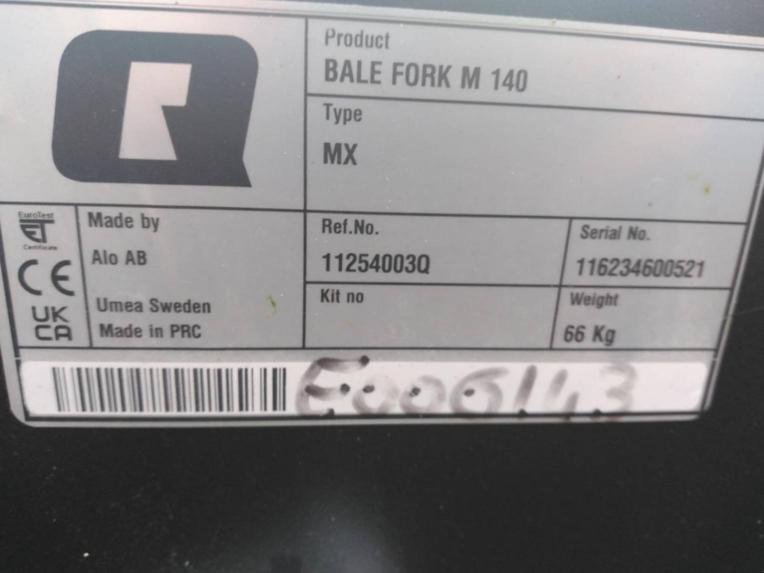 Ladeschaufel типа Quicke Pic à balle PICBAL 2 DENTS 1M24 MX Alö-Quicke, Gebrauchtmaschine в SAINT CLAIR SUR ELLE (Фотография 4)