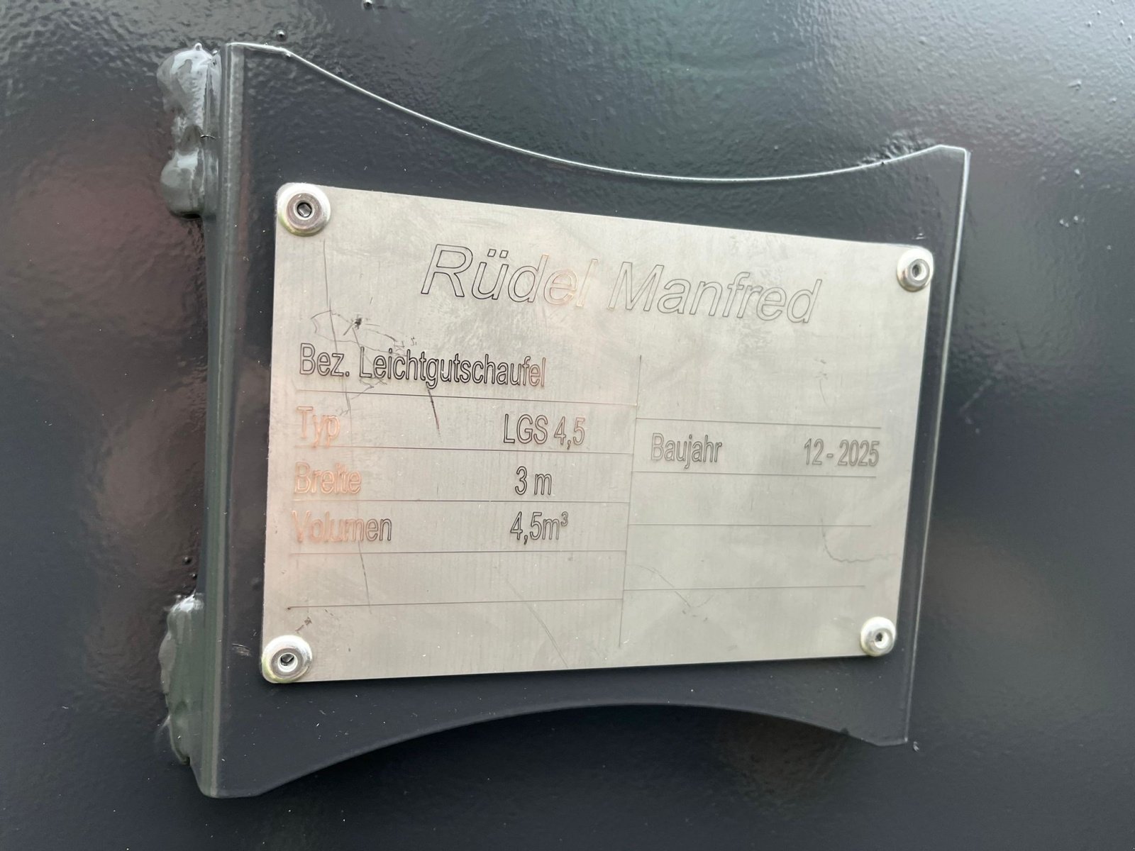 Ladeschaufel des Typs Rüdel Leichtgutschaufel LGS 4,5, Neumaschine in Falkenberg (Bild 7)