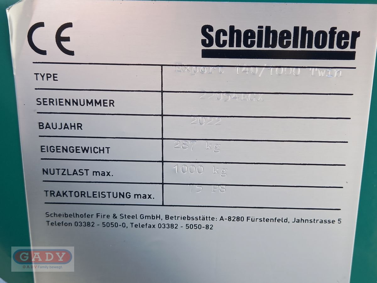 Ladeschaufel des Typs Scheibelhofer EXPORT 140/1000 TWIN,BWSV, Neumaschine in Lebring (Bild 11)