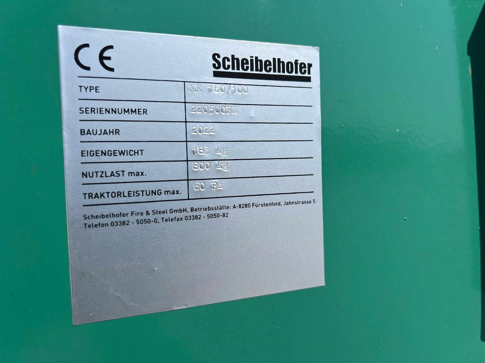 Ladeschaufel of the type Scheibelhofer MK 160/100, Neumaschine in Weitra (Picture 2)