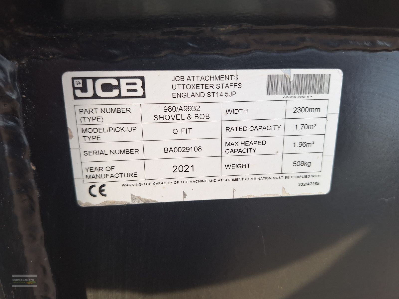 Ladeschaufel des Typs Sonstige JCB 2300mm Schaufel, Vorführmaschine in Aurolzmünster (Bild 11)