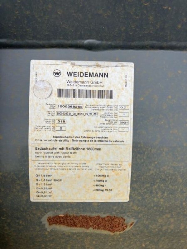 Ladeschaufel des Typs Weidemann  VORS. SCHWERGUTSCHAUFEL 1800MM, Gebrauchtmaschine in Plessa (Bild 4)