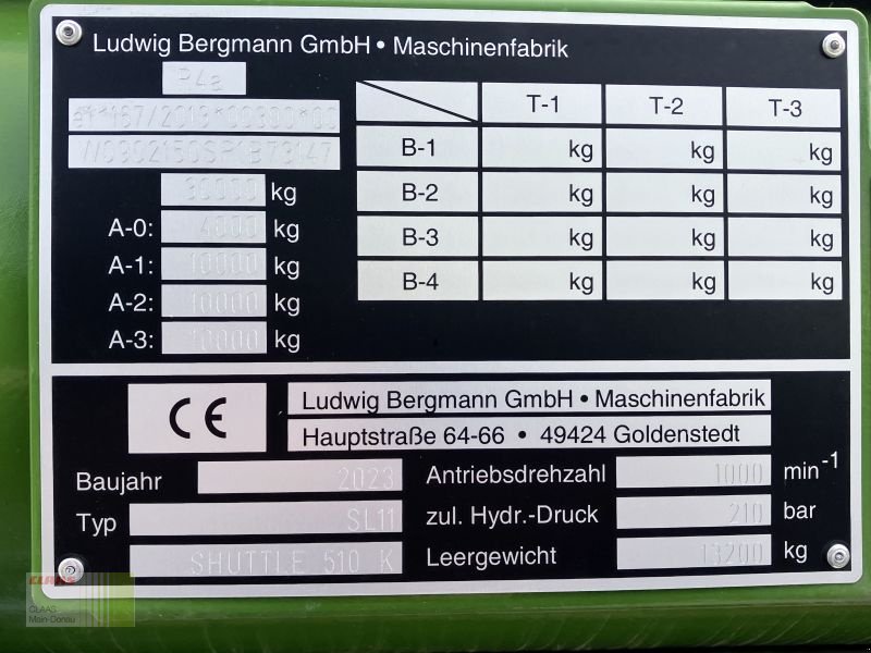 Ladewagen des Typs Bergmann SHUTTLE 510 K, Neumaschine in Wassertrüdingen (Bild 29)