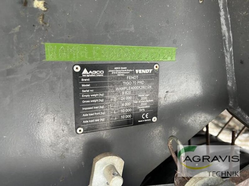 Ladewagen typu Fendt TIGO 70 PR, Gebrauchtmaschine v Alpen (Obrázek 17)