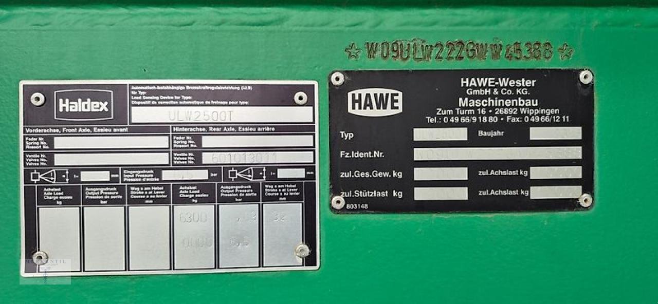 Ladewagen of the type Hawe ULW 2500T, Gebrauchtmaschine in Pragsdorf (Picture 10)