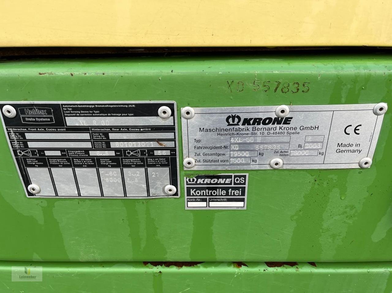 Ladewagen des Typs Krone 4 XL GD, Gebrauchtmaschine in Neuhof - Dorfborn (Bild 11)