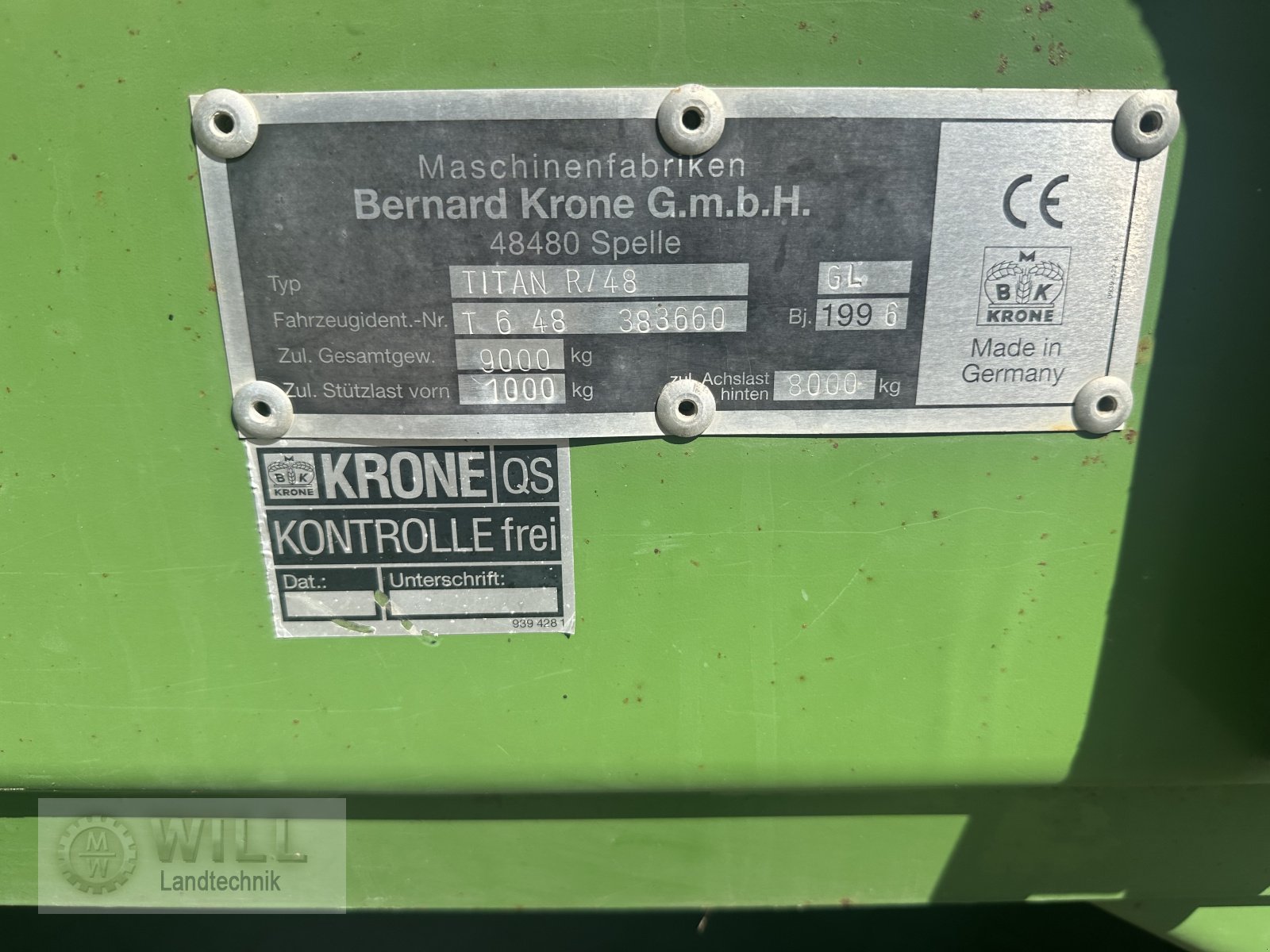 Ladewagen des Typs Krone Titan 6/48 All In, Gebrauchtmaschine in Rudendorf (Bild 12)