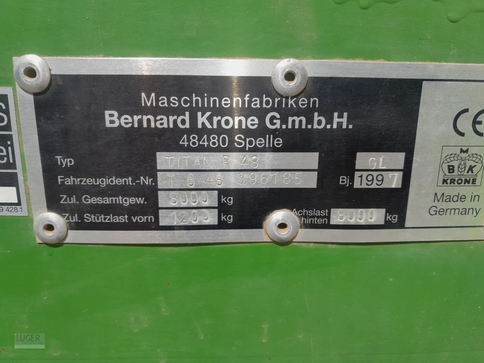 Ladewagen tip Krone Titan R48, Gebrauchtmaschine in Niederkappel (Poză 5)
