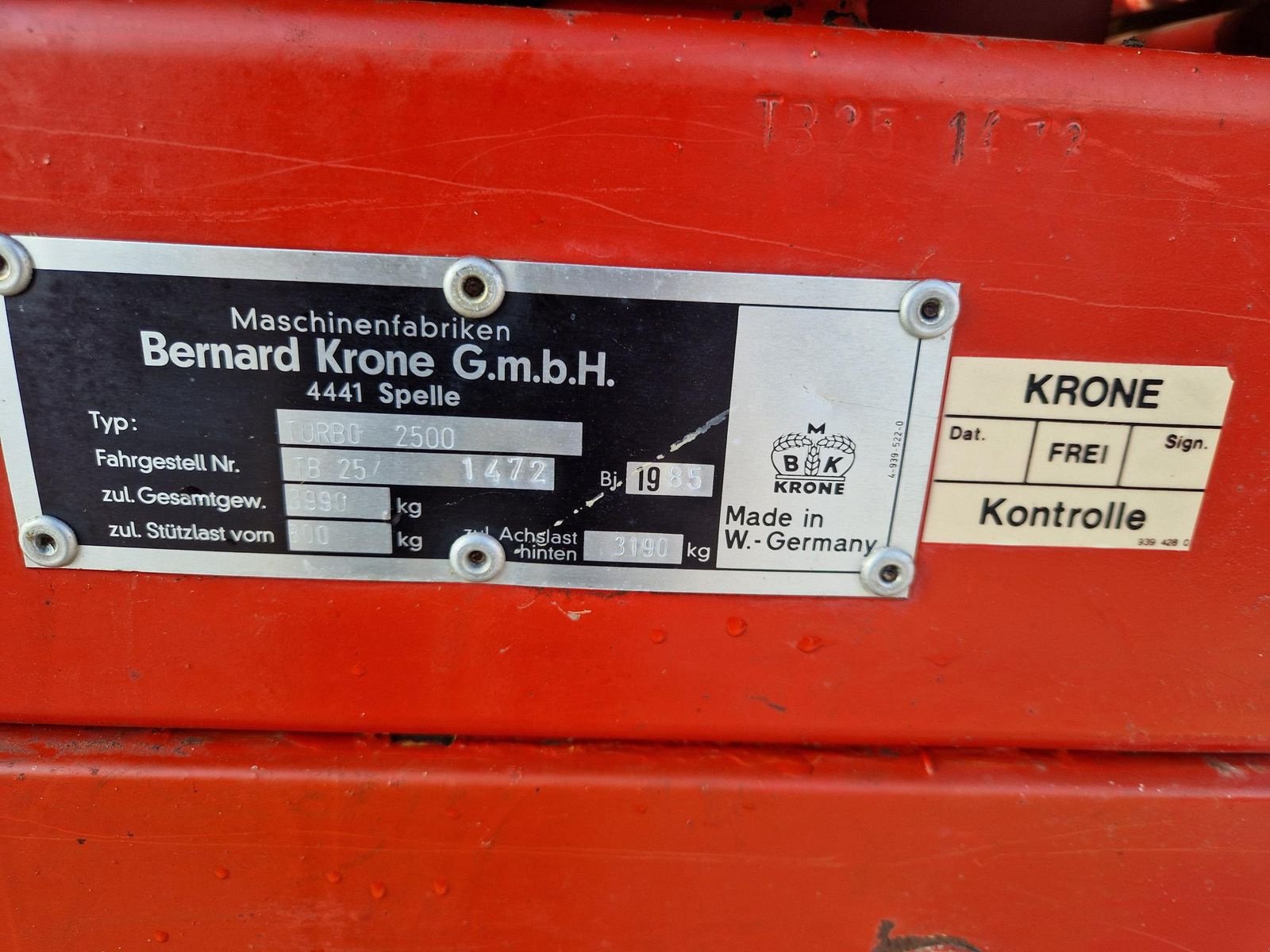 Ladewagen typu Krone Turbo 2500, Gebrauchtmaschine v Grünbach (Obrázek 2)