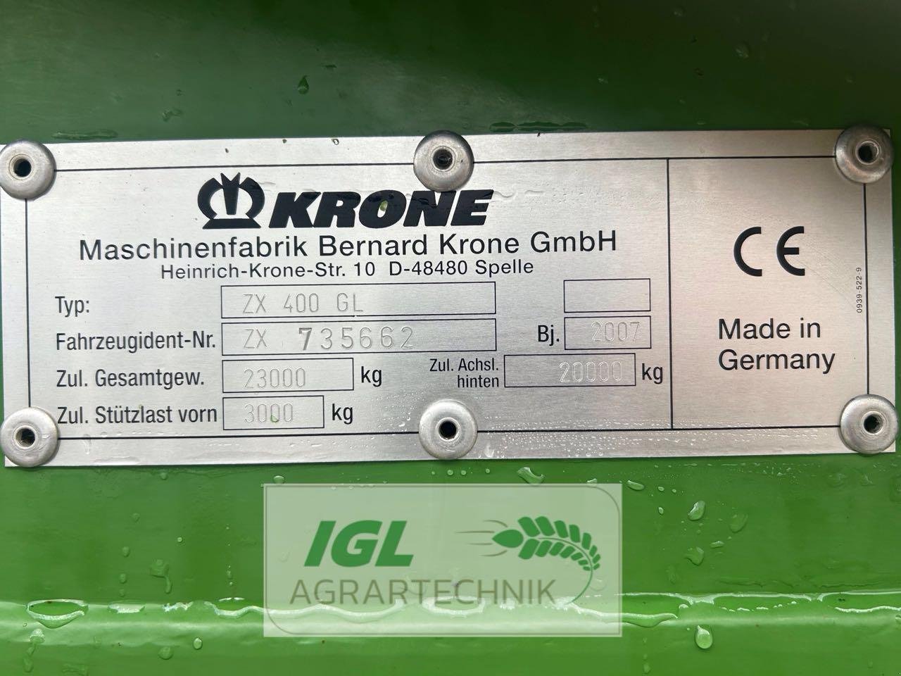 Ladewagen tipa Krone ZX 400 GL, Gebrauchtmaschine u Nabburg (Slika 12)
