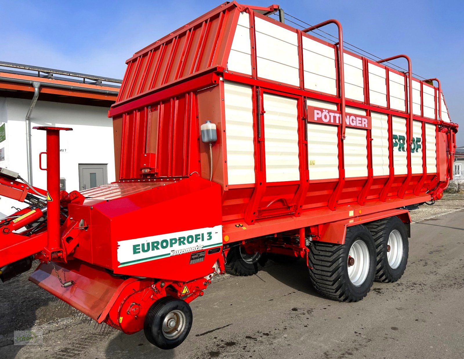 Ladewagen des Typs Pöttinger Europrofi 3 D mit neuer 22,5-Zoll-Bereifung und 16-Tonnen zul GG - wenig gelaufen, Gebrauchtmaschine in Burgrieden (Bild 1)