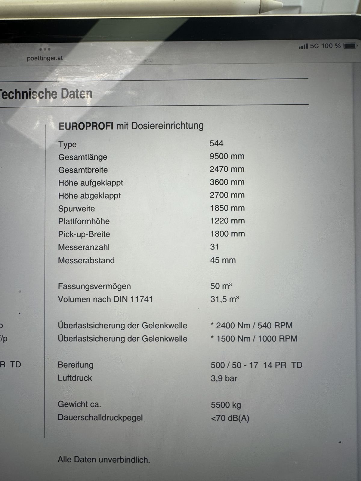 Ladewagen typu Pöttinger Europrofi 3 D, Gebrauchtmaschine v Hopfgarten (Obrázek 21)